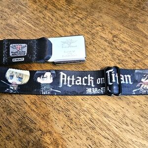 Attack on Titan Manga Anime Adult Adjustable Black Seatbelt Buckle Belt